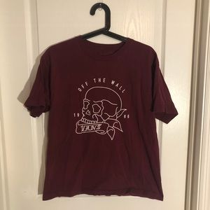 VANS Off The Wall 1966 burgundy t-shirt